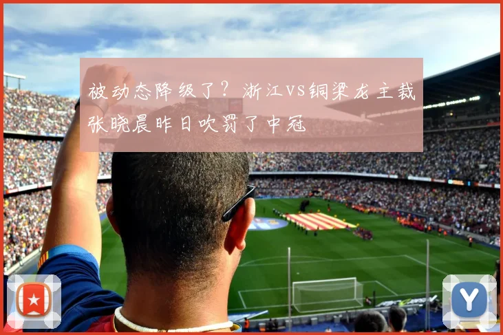 被动态降级了？浙江vs铜梁龙主裁张晓晨昨日吹罚了中冠